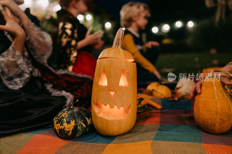 杰克O' Lantern在万圣节的晚上